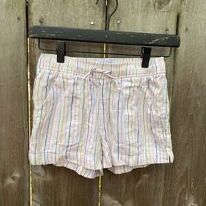 Girls Striped Drawstring Shorts Size Large 10/12